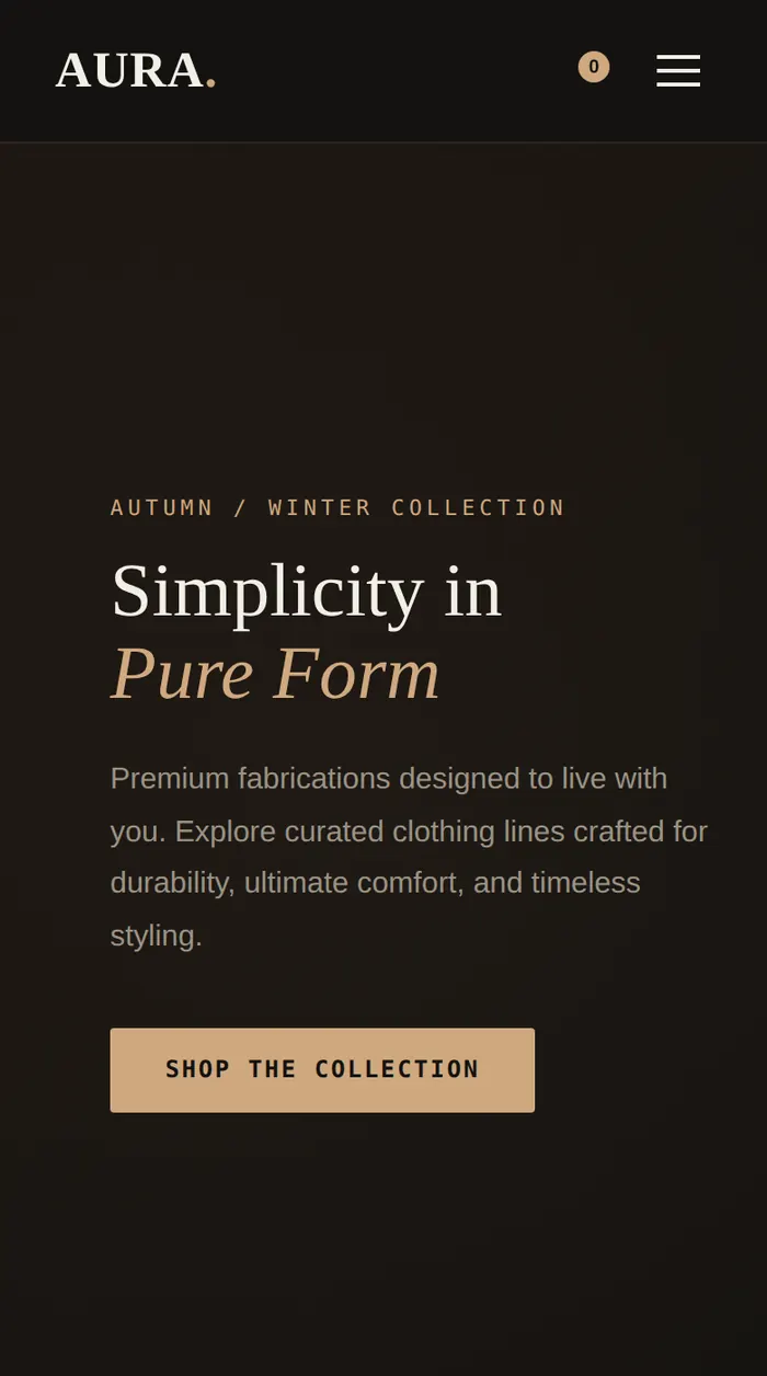 AURA — mobile view