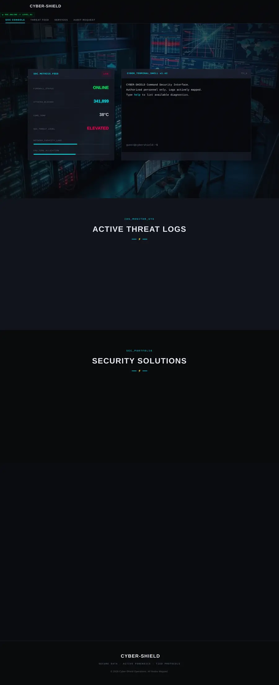 Cyber-Shield — full page scroll