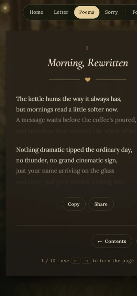 A Letter for You — a poem on mobile