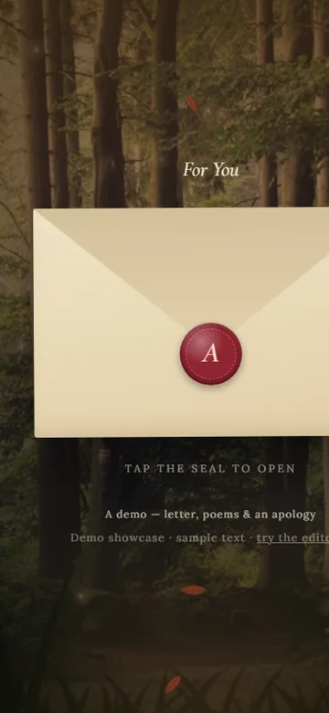 A Letter for You — the sealed envelope on a phone