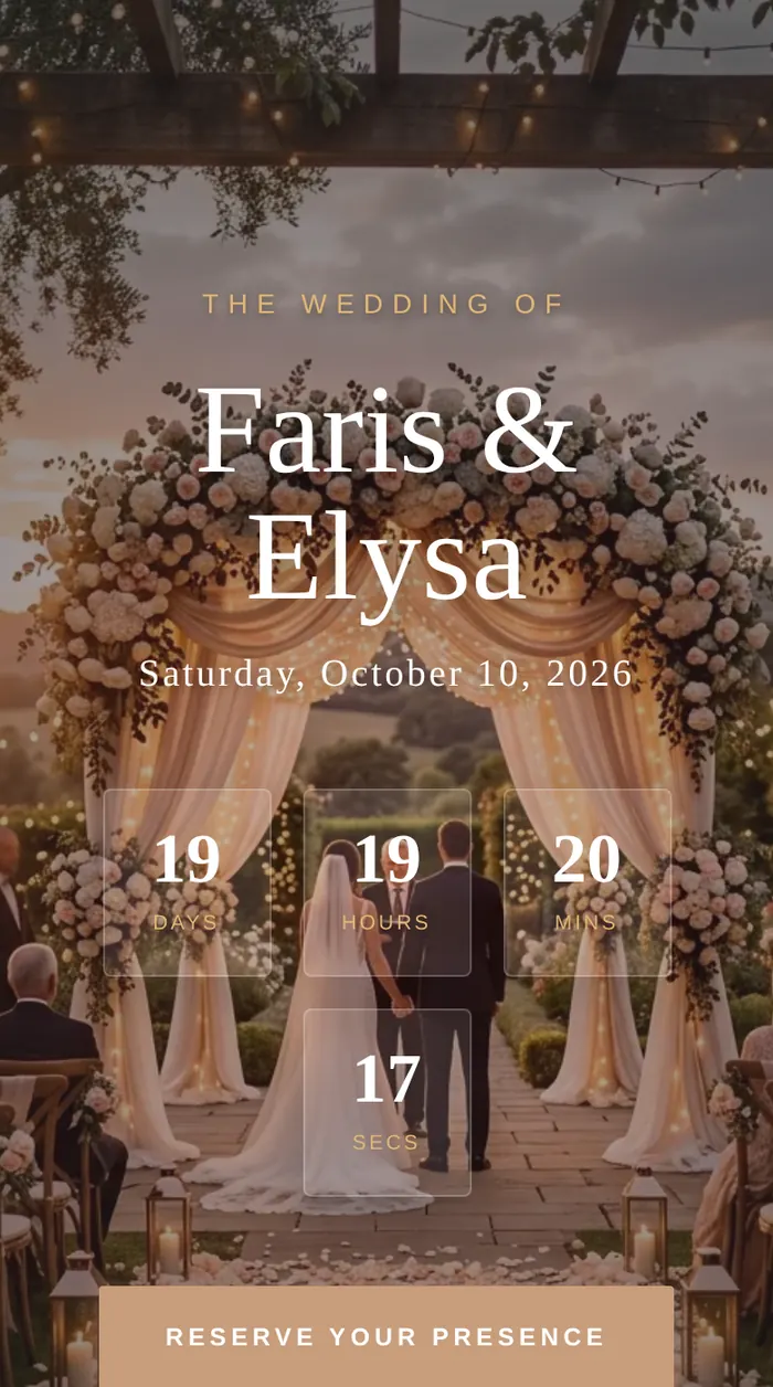 Faris & Elysa — mobile view